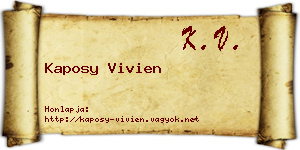 Kaposy Vivien névjegykártya