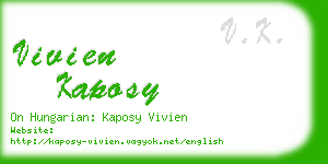 vivien kaposy business card